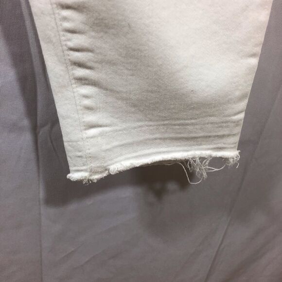 J. Brand Distressed White Jeans with Frayed Hems - Picture 5 of 11